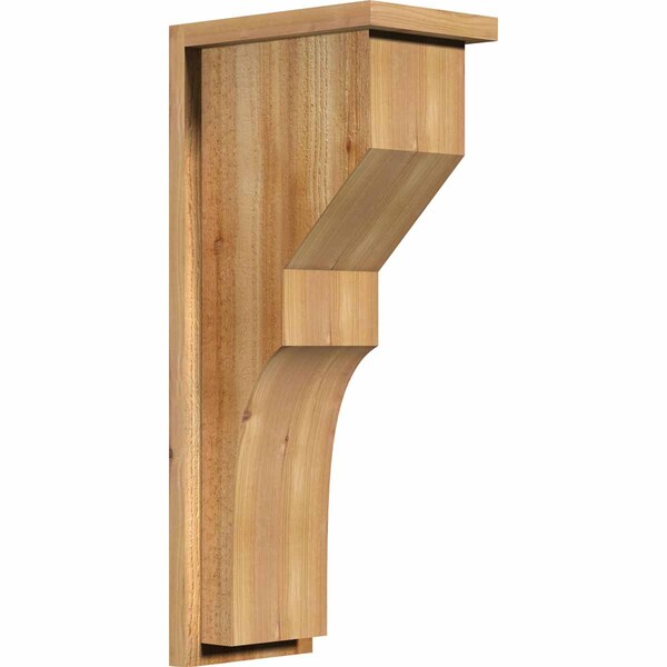 Ekena Millwork Monterey Rough Sawn Corbel w/Backplate, Western Red Cedar, 8"W x 12"D x 28"H COR08X12X28MON01RWR - main